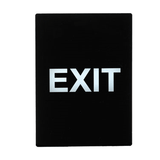 Winco SGN-805 Red 6" X 9" Information Sign with Symbol - Imprint "Exit"