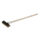 Winco BR-27 27" Wood Handle Wire Brush with Scraper - Champs Restaurant Supply | Wholesale Restaurant Equipment and Supplies