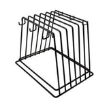 Thunder Group PLCBR006 Cutting Board Rack, Fits 6 Board, Powder Coated With 6 Brush Hooks - Champs Restaurant Supply | Wholesale Restaurant Equipment and Supplies