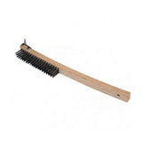 Winco BR-319 3 X 19 Row Of Wire Brush with 14" Wooden Handle - Champs Restaurant Supply | Wholesale Restaurant Equipment and Supplies