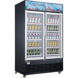 Dukers DSM-41R Two Glass Hinged Door Merchandiser