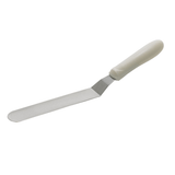 Winco TWPO-7 7-3/4" Blade Offset Spatulas with Whie Ergonomic Plastic Handle - Champs Restaurant Supply | Wholesale Restaurant Equipment and Supplies