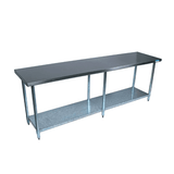 BK Resources VTT-1896 Work Table, 96"W x 18"D, 18/430 stainless steel top
