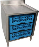 BK Resources BKUBGC-242 Stainless Steel Under Bar Glass Rack 24" x 21"- 2 Shelves - Champs Restaurant Supply | Wholesale Restaurant Equipment and Supplies