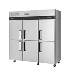 Turbo Air M3F72-6-N 78" Six Half Door Reach-In Freezer