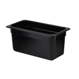 Thunder Group PLPA8136BK Third Size 6" Deep Polycarbonate Food Pan, Black - Champs Restaurant Supply | Wholesale Restaurant Equipment and Supplies