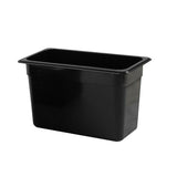 Thunder Group PLPA8138BK Third Size 8" Deep Polycarbonate Food Pan , Black - Champs Restaurant Supply | Wholesale Restaurant Equipment and Supplies