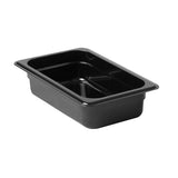 Thunder Group PLPA8142BK Quarter Size 2 1/2" Deep Polycarbonate Food Pan, Black - Champs Restaurant Supply | Wholesale Restaurant Equipment and Supplies