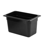 Thunder Group PLPA8146BK Quarter Size 6" Deep Polycarbonate Food Pan, Black - Champs Restaurant Supply | Wholesale Restaurant Equipment and Supplies