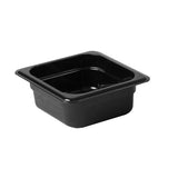 Thunder Group PLPA8162BK Sixth Size 2 1/2" Deep Polycarbonate Food Pan, Black - Champs Restaurant Supply | Wholesale Restaurant Equipment and Supplies