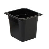 Thunder Group PLPA8166BK Sixth Size 6" Deep Polycarbonate Food Pan, Black - Champs Restaurant Supply | Wholesale Restaurant Equipment and Supplies