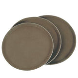Thunder Group PLST1100BR Brown Slip Resistant 11" Round Serving Tray - Champs Restaurant Supply | Wholesale Restaurant Equipment and Supplies