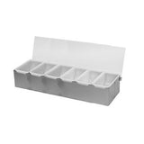 Thunder Group SLCN006 Stainless Steel 6 Compartment Condiment Dispenser