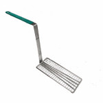 Thunder Group SLFBP010 4 3/4" X 10 3/4" Fry Basket Press, Green Handle - Champs Restaurant Supply | Wholesale Restaurant Equipment and Supplies