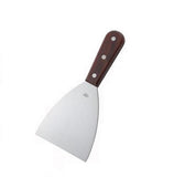 Winco TN54 4-1/2" X 4" Blade Scraper with Wooden Handle