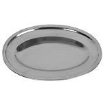 Thunder Group SLOP014 Stainless Steel 14" Oval Platter - Champs Restaurant Supply | Wholesale Restaurant Equipment and Supplies