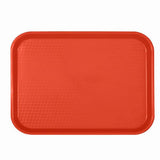 Thunder Group PLFFT1014RD 10 1/2" X 13 5/8", Fast Food Tray, Rectangular, Plastic, Red, - Champs Restaurant Supply | Wholesale Restaurant Equipment and Supplies
