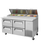 Turbo Air TPR-67SD-D4-N 67" Four Drawers Pizza Prep Table