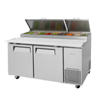 Turbo Air TPR-67SD-N 67" Double Door Pizza Prep Table