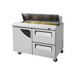 Turbo Air TST-48SD-D2-N 48" 2 Drawer and 1 Door Sandwich Prep Table