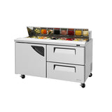 Turbo Air TST-60SD-D2-N 60" 2 Drawer and 1 Door Sandwich Prep Table