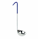 Thunder Group SLOL207 8 Oz, One Piece Color Coded Ladle, Blue Handle, S/S