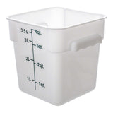 Thunder Group PLSFT004PP 4 QT White Polycarbonate Food Storage Container - Champs Restaurant Supply | Wholesale Restaurant Equipment and Supplies