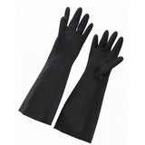 Winco NLG-1018 10" x 18" Natural Latex Gloves - Black