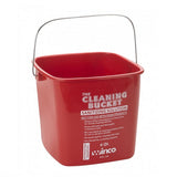 Winco PPL-6R Red 6 Qt. Cleaning Bucket