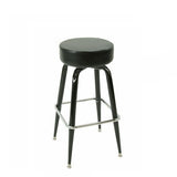 Commercial Bar Stool with Black Swivel Round Seat