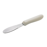 Winco TWP-31 3-1/2" Blade Sandwich Spreader with Whie Ergonomic Plastic Handle - Champs Restaurant Supply | Wholesale Restaurant Equipment and Supplies