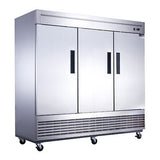 Dukers D83R Bottom Mount Three Door Refrigerator