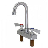 GSW AA-420G 4" Deck Mount NO LEAD Faucet with 3-1/2" Gooseneck Spout