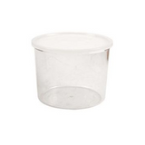 Cambro CCP15152 1.5 Qt. Clear Plastic Round Crock with Lid