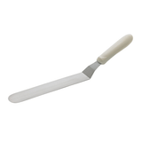 Winco TWPO-9 9-1/2" Blade Offset Spatulas with Whie Ergonomic Plastic Handle - Champs Restaurant Supply | Wholesale Restaurant Equipment and Supplies