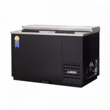 Everest EGC50 49-1/2" Black Solid Slide Lid Glass and Plate Chiller 