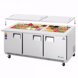 Everest EOTP3 71-1/8" Three Section Back Mount Open Top Prep Table
