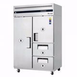 Everest ESR2D2 Two Section Full/Half Door and Drawer Combo Upright Reach-In Refrigerator