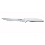 Winco KWH-2 5-1/2" Serrated Edge Utility Knife with Easy Grip Plastic Handle - Champs Restaurant Supply | Wholesale Restaurant Equipment and Supplies