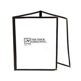 Thunder Group PLMENU-3BL Triple Fold Menu Cover, 8 1/2" X 11" Black - Champs Restaurant Supply | Wholesale Restaurant Equipment and Supplies