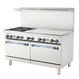 Radiance TARG-4B36G 60" 4 Burner Range and 36" Griddle with 2 Standard Oven - Champs Restaurant Supply | Wholesale Restaurant Equipment and Supplies