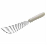 Winco TWP-60 6-1/2" Blade Fish Spatula with Whie Ergonomic Plastic Handle - Champs Restaurant Supply | Wholesale Restaurant Equipment and Supplies