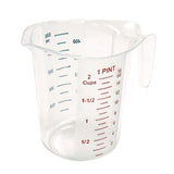 Winco PMCP-50 1 Pt Polycarbonate Measuring Cup - Quarts and Liters Marking - Champs Restaurant Supply | Wholesale Restaurant Equipment and Supplies