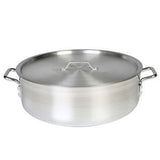 Thunder Group ALSKBP004 20 Qt Aluminum Brazier Pot & Lid Mirror Finish - Champs Restaurant Supply | Wholesale Restaurant Equipment and Supplies