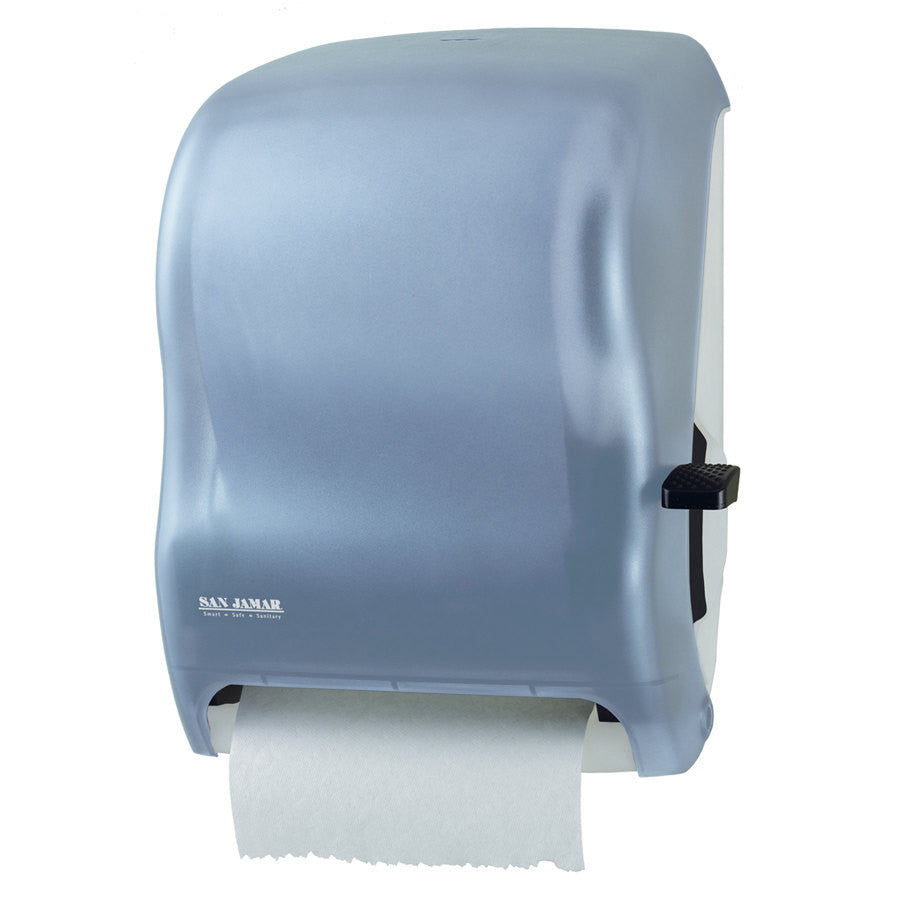 San Jamar T1100TBL Classic Lever Roll Towel Dispenser - Arctic Blue –  Champs Restaurant Supply