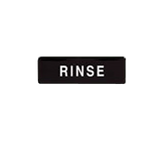 Winco SGN-327 Black 3" X 9" Information Sign with Symbol - Imprint "Rinse"
