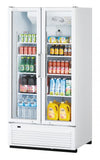 Turbo Air TGM-35SDH-N 39.5" W Two-Section Glass Door Super Deluxe Refrigerated Merchandiser