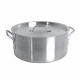 Thunder Group ALSKBP003 14 Qt Aluminum Brazier Pot & Lid Mirror Finish - Champs Restaurant Supply | Wholesale Restaurant Equipment and Supplies