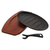 Thunder Group IRBB001 Cast Iron Pork Board, 3 Pieces Set - Champs Restaurant Supply | Wholesale Restaurant Equipment and Supplies