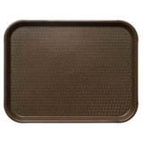 Thunder Group PLFFT1014BR 10 1/2" X 13 5/8", Fast Food Tray, Rectangular, Plastic, Brown, - Champs Restaurant Supply | Wholesale Restaurant Equipment and Supplies